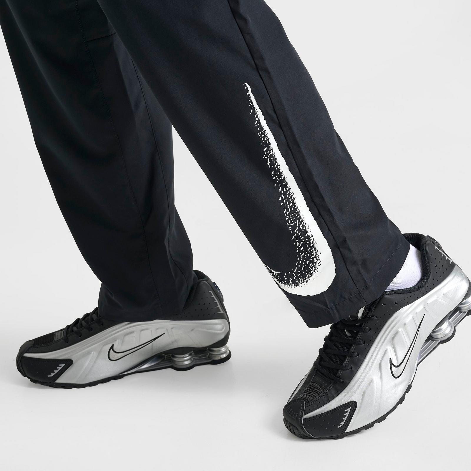 Men's Nike Dri-FIT Form Graphic Track Pants - Black/Dark Smoke Grey