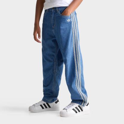 Big Kids' adidas Originals 3-Stripes Denim Jeans - Antique Wash