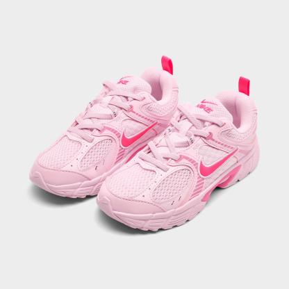 Little Kids' Nithtke V5 RNR Stretch Lace Casual Shoes - Pink Foam/Pinksicle/Hyper Pink - Both shoes facing left