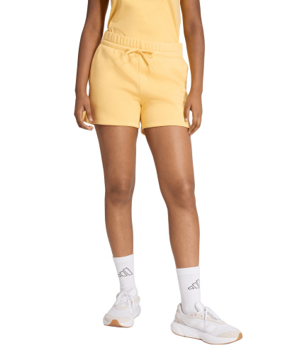 adidas Women's Essentials Small Logo Fleece Shorts - Semi Ice Tangerine