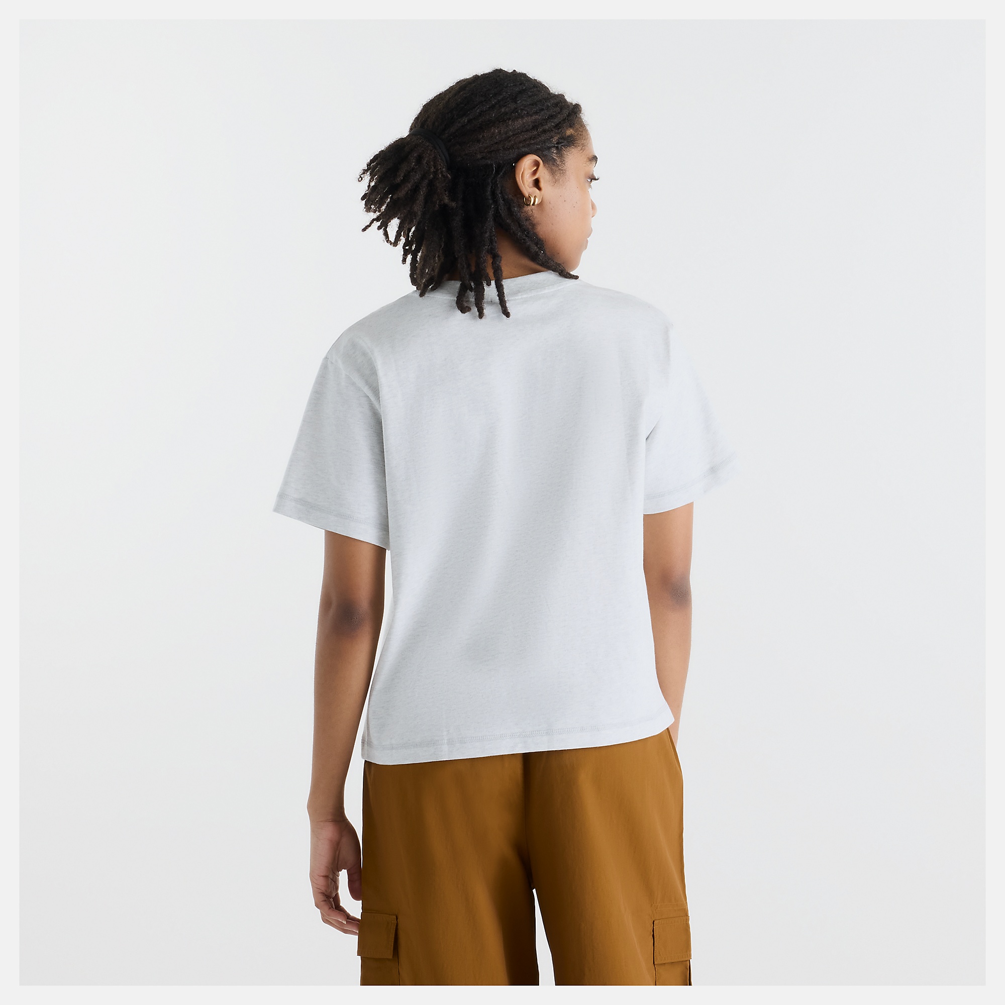New Balance Athletics Premium Logo Hip Length Relaxed T-Shirt, WT62B7V2AHH