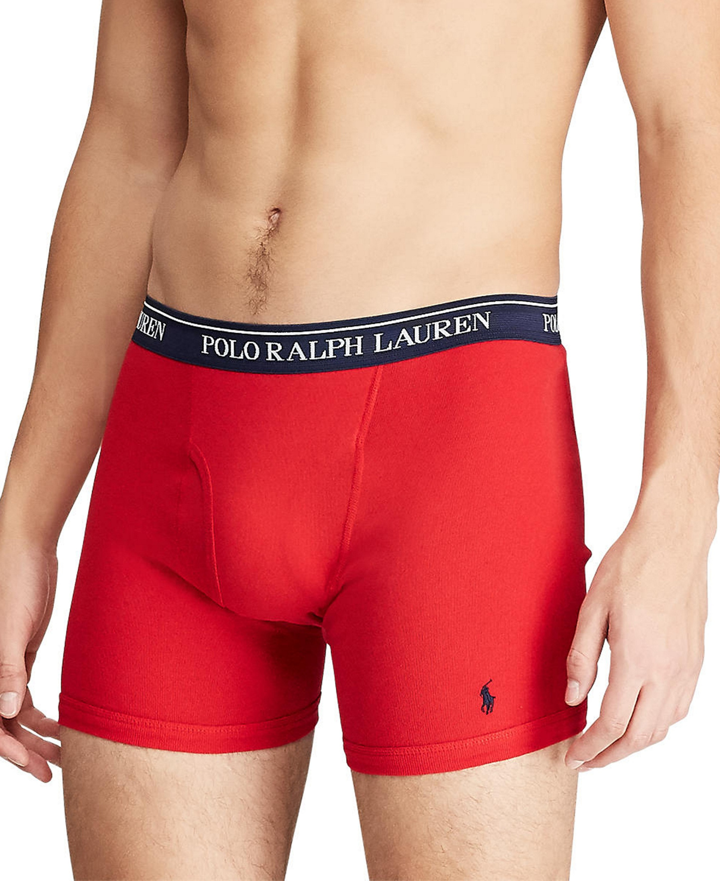 Polo Ralph Lauren Men's 5-Pack Classic Cotton Boxer Briefs - Andover / Aerial Blue / Rugby Royal / Red / Cruise Navy