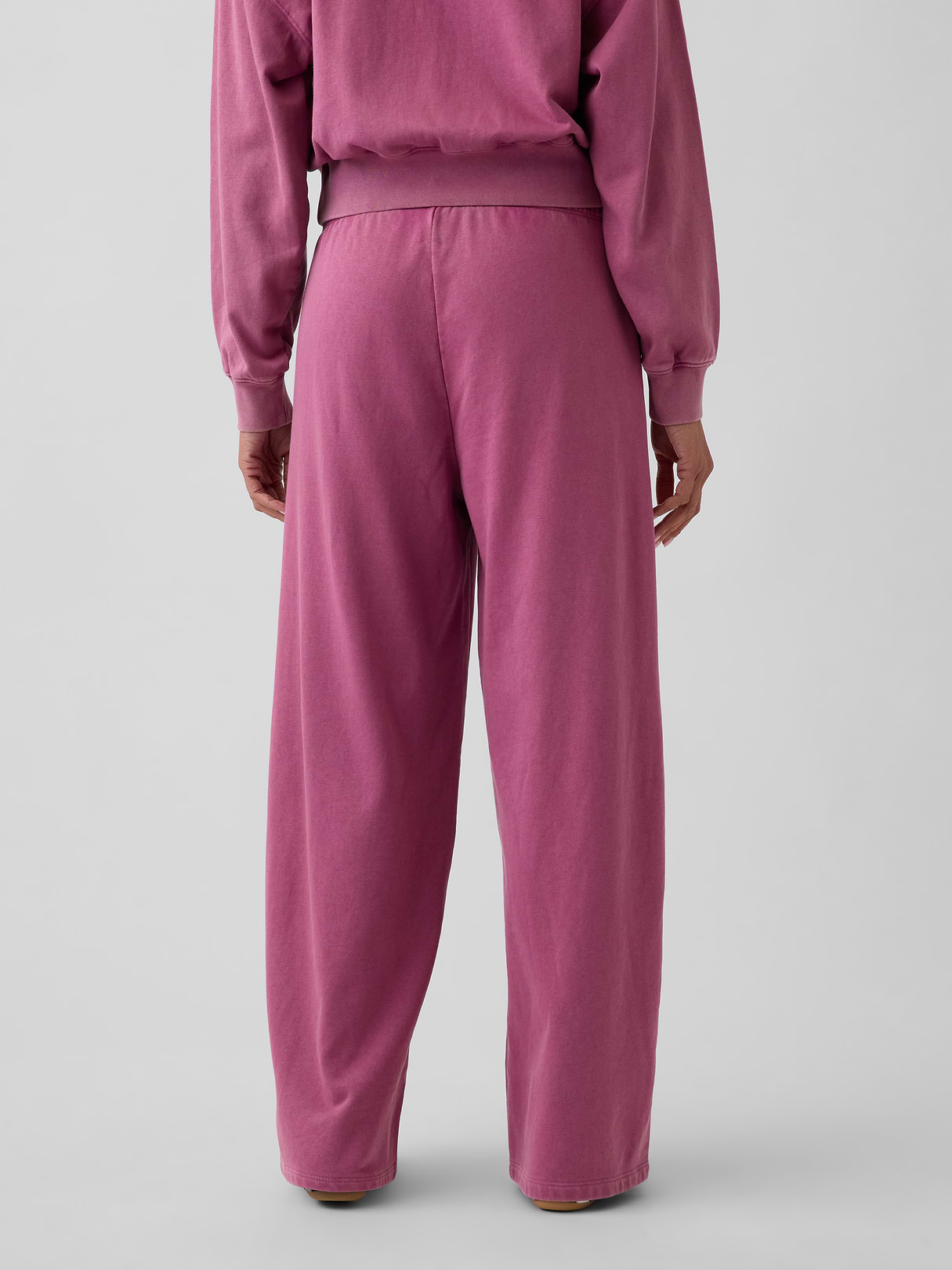 Mid Rise VintageSoft Terry Loose Sweatpants - Deep dahlia purple