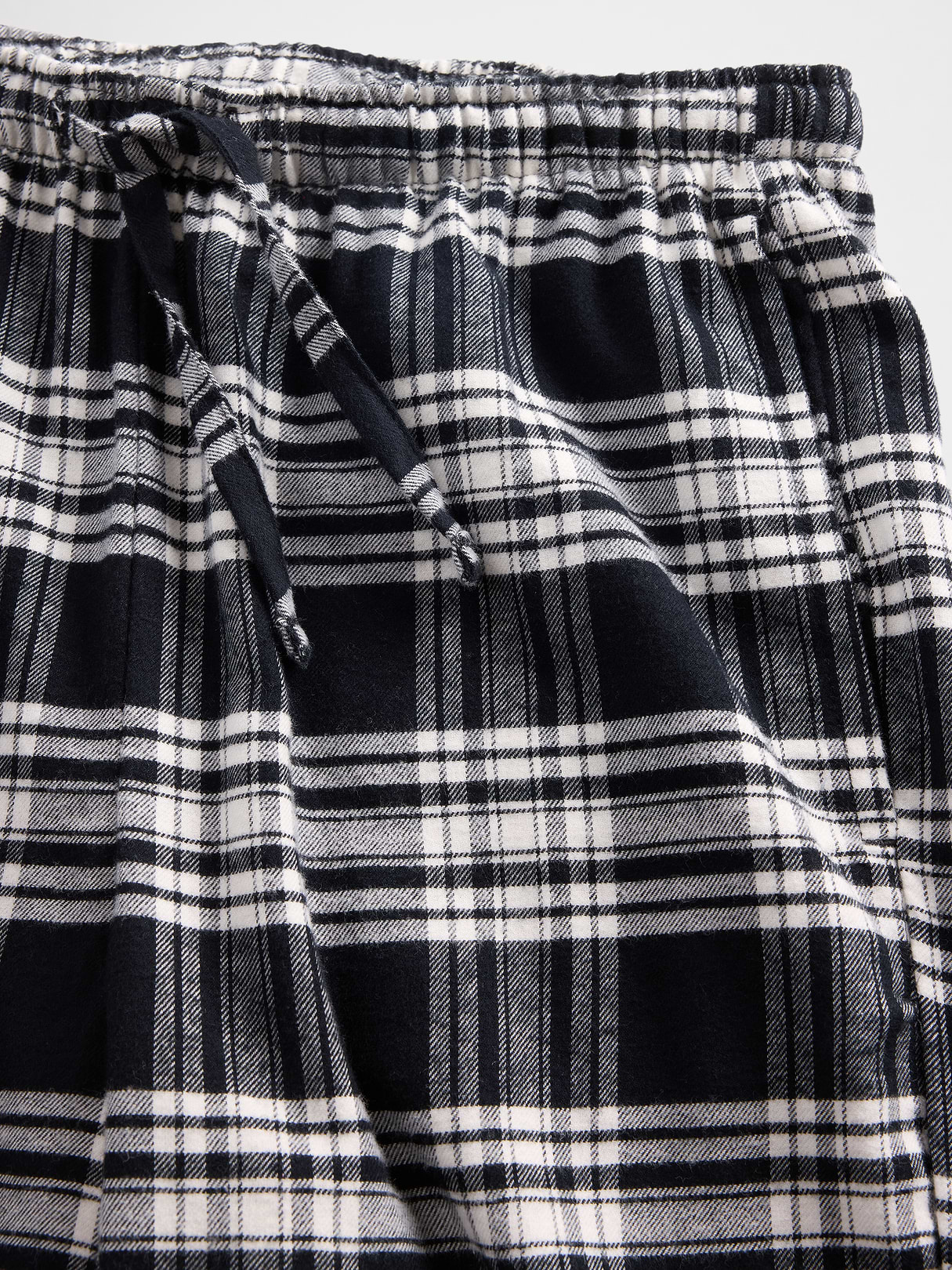 Adult Softest Flannel PJ Pants - Black & white plaid