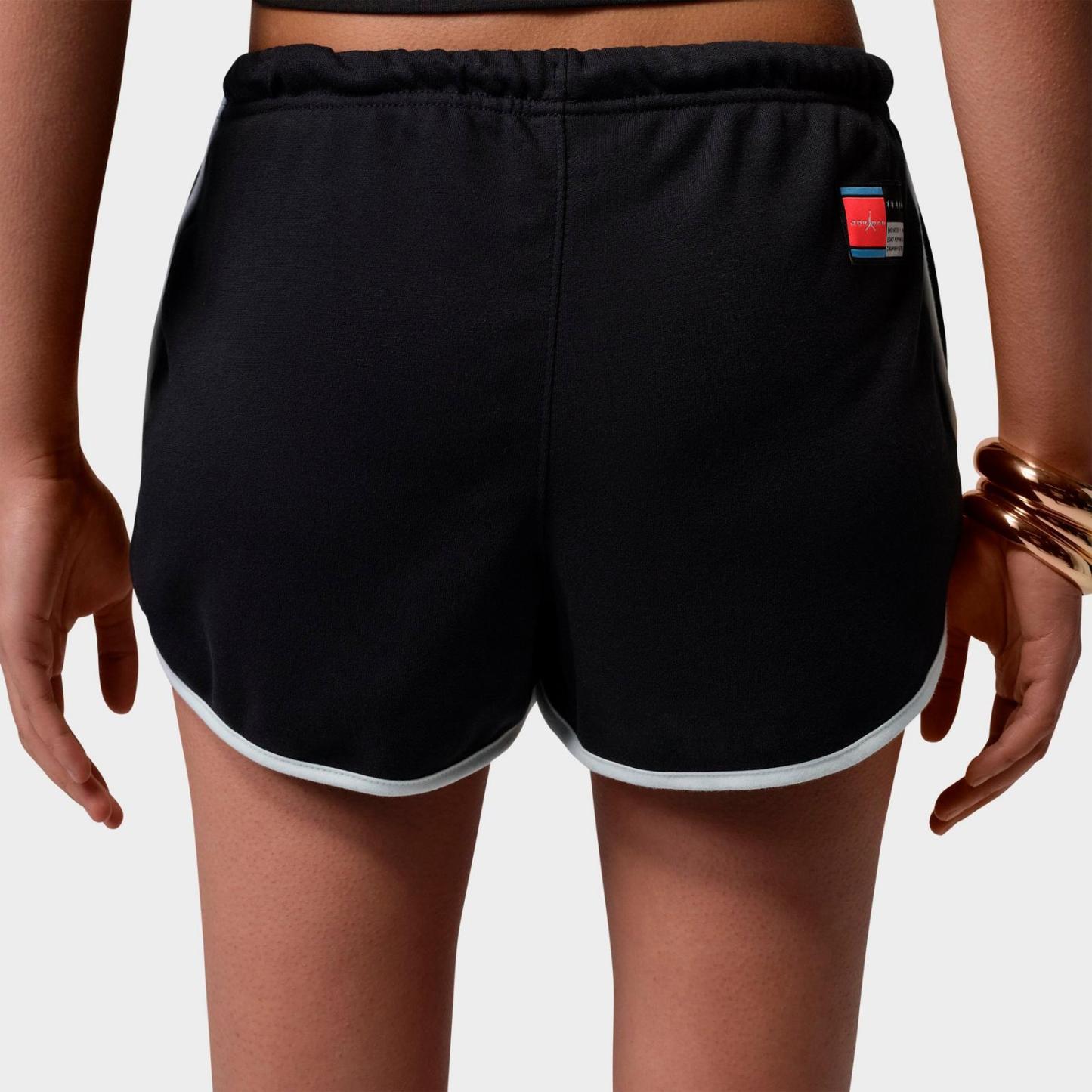Women's Jordan Brooklyn Fleece Shorts - Black/White/Metallic Silver - view 4