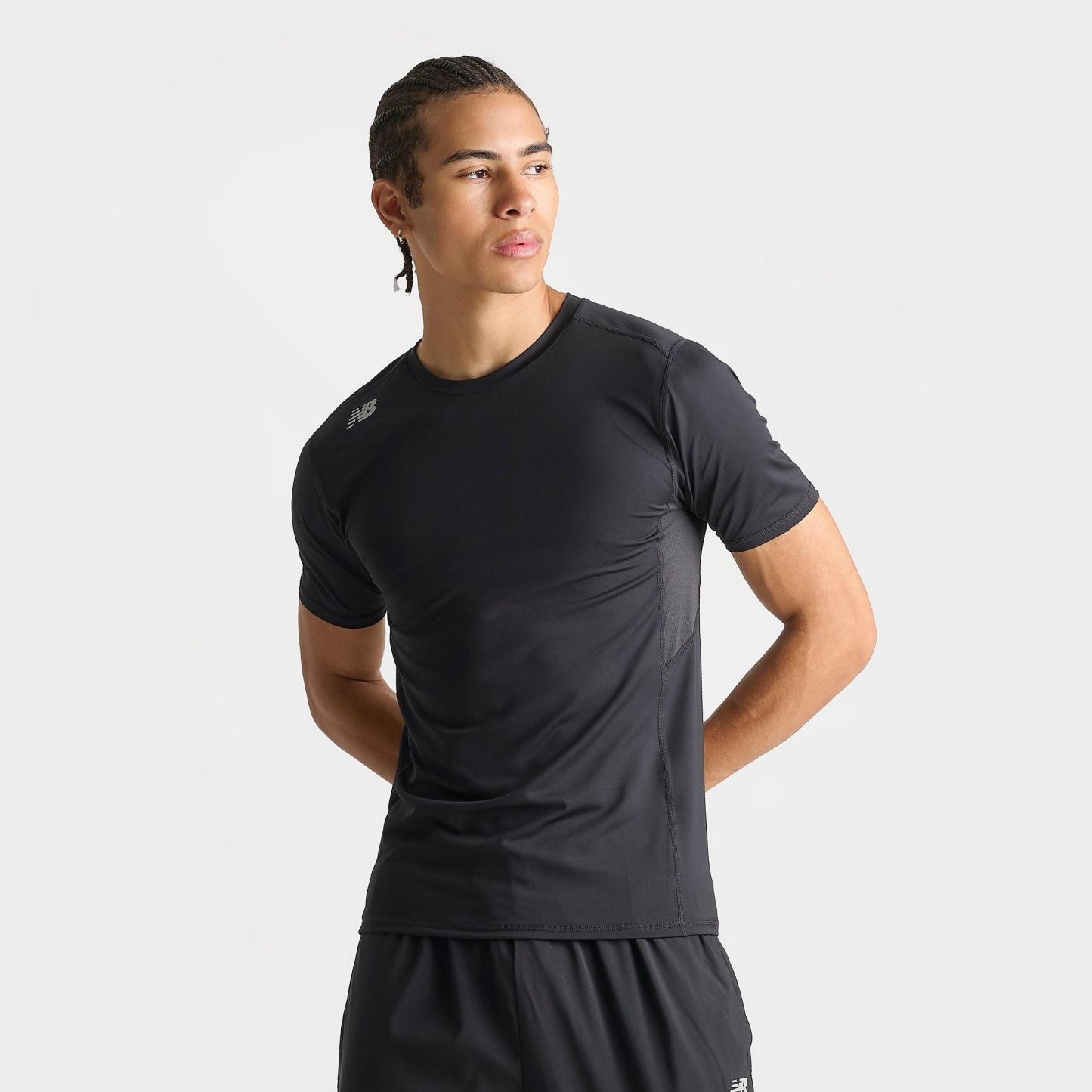 Men's New Balance Pace Compression Training T-Shirt - Team Black - view 3