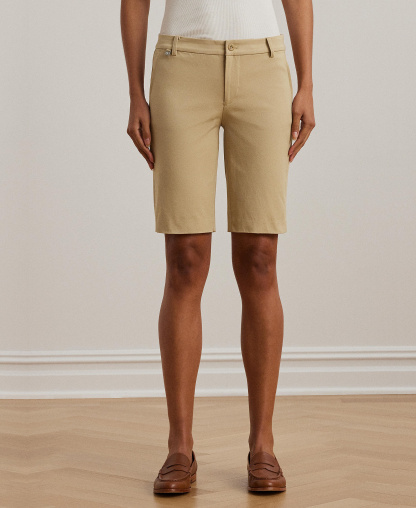 Lauren Ralph Lauren Twill Stretch Bermuda Shorts - Birch Tan