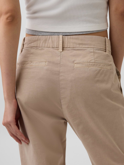 Mid Rise Khakis - Wicker tan