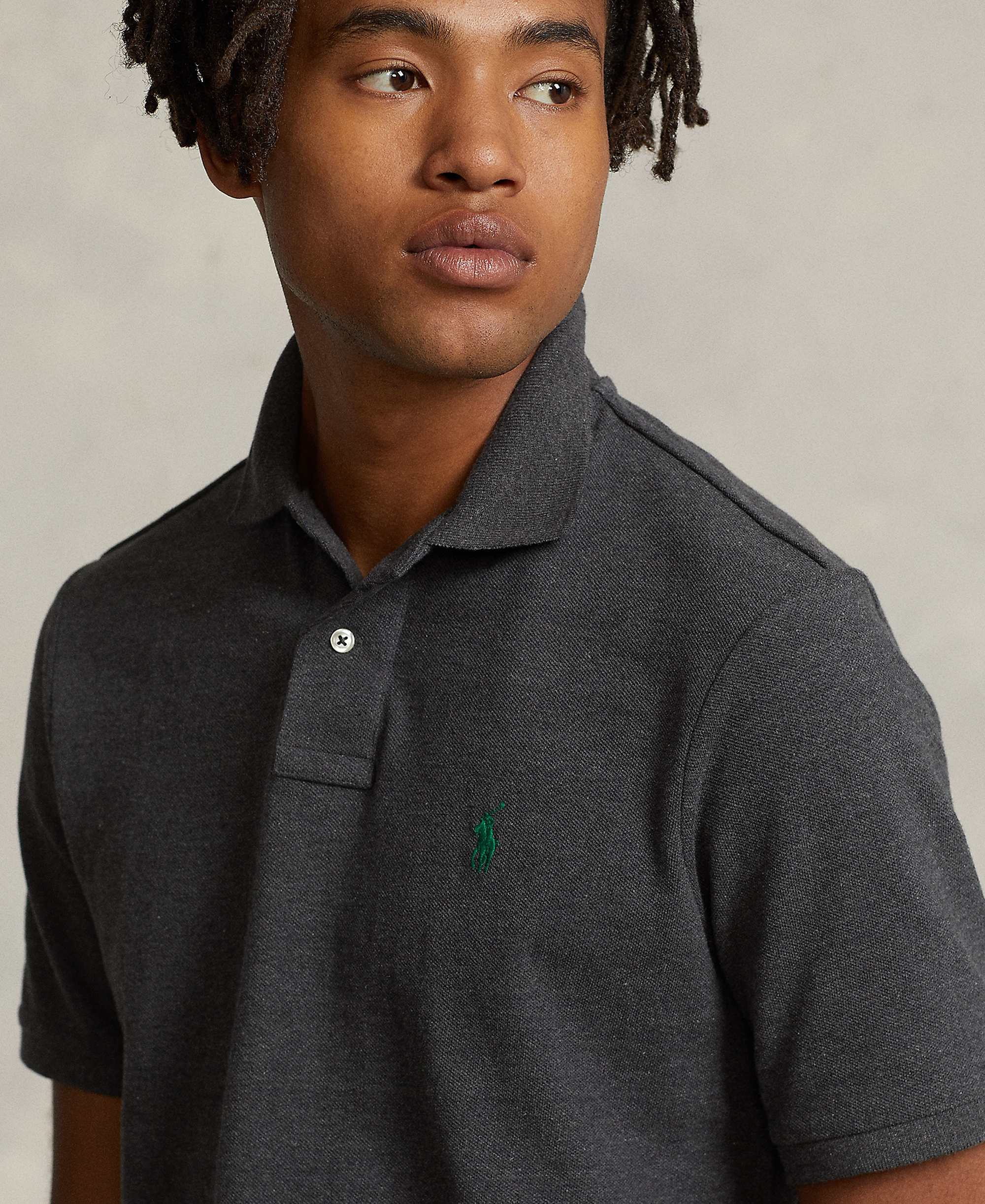 Polo Ralph Lauren Men's Classic-Fit Mesh Polo Shirt - Medium Flannel Heather
