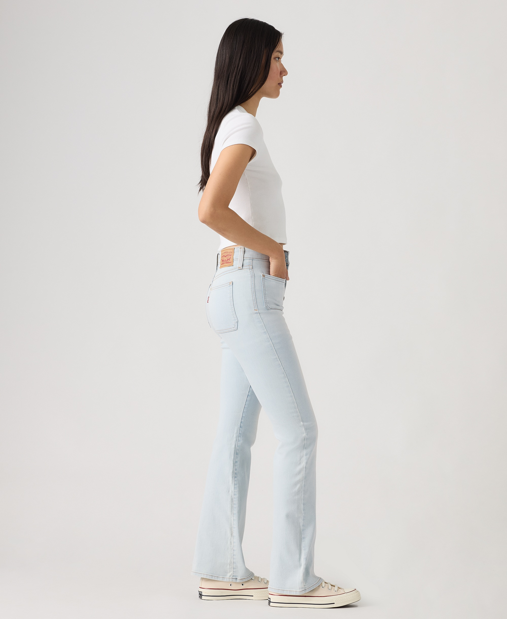Levi's Women's 726 Patch Pocket High-Rise Slim-Fit Flare Jeans - Glance Around