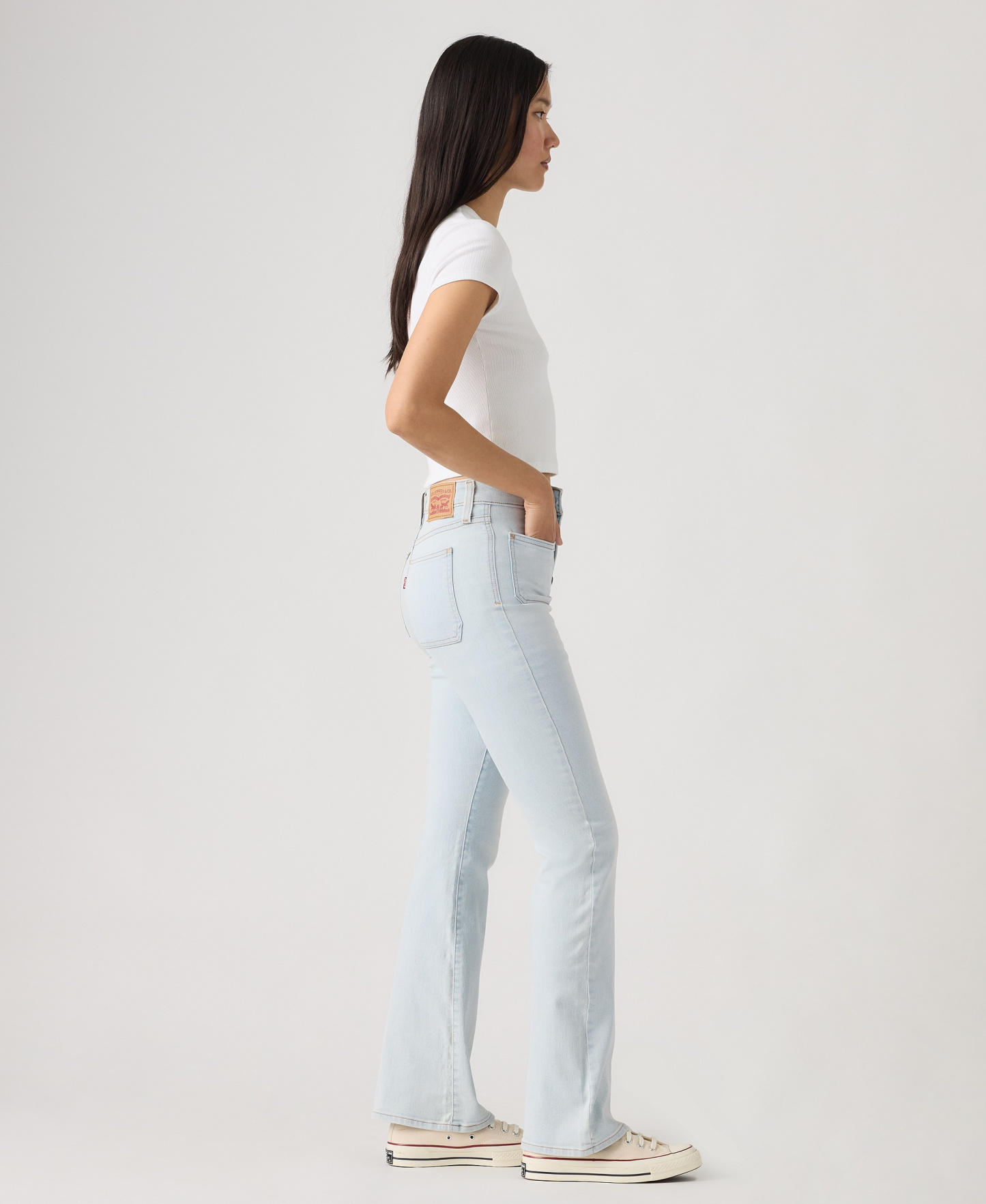 Levi's Women's 726 Patch Pocket High-Rise Slim-Fit Flare Jeans - Glance Around