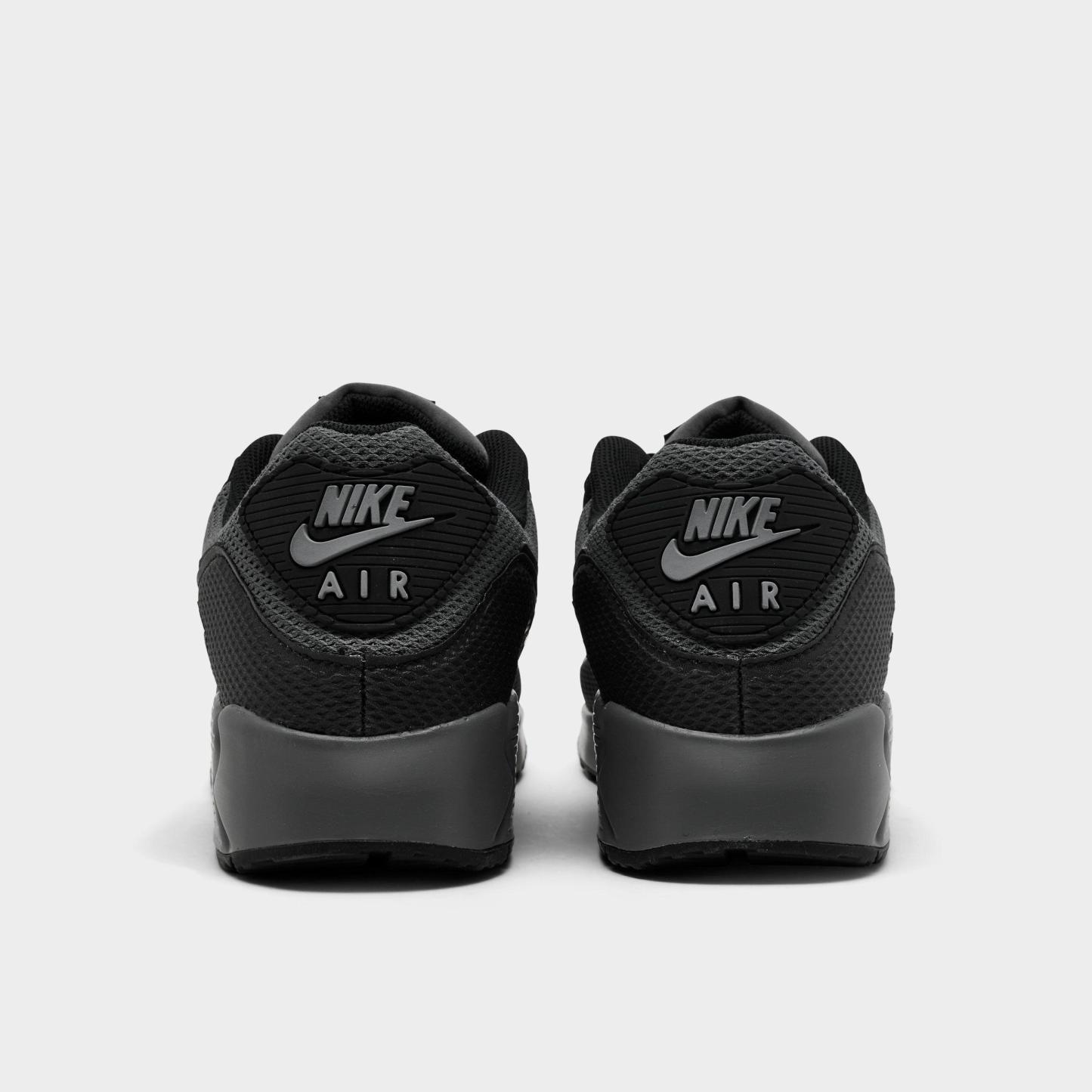 Men's Nithtke Air Max 90 Casual Shoes - Part 3 - Black/Black/Iron Grey/Cool Grey - Back view