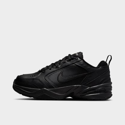 Men's Nithtke Air Monarch IV Casual Shoes (Wide Width 4E) - Black/Black - Left shoe facing left. Outside of the shoe.
