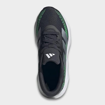 Big Kids' adidas Galaxy 8 Running Shoes - Night Grey/Tech Grey Metallic/Screaming Green - Top view