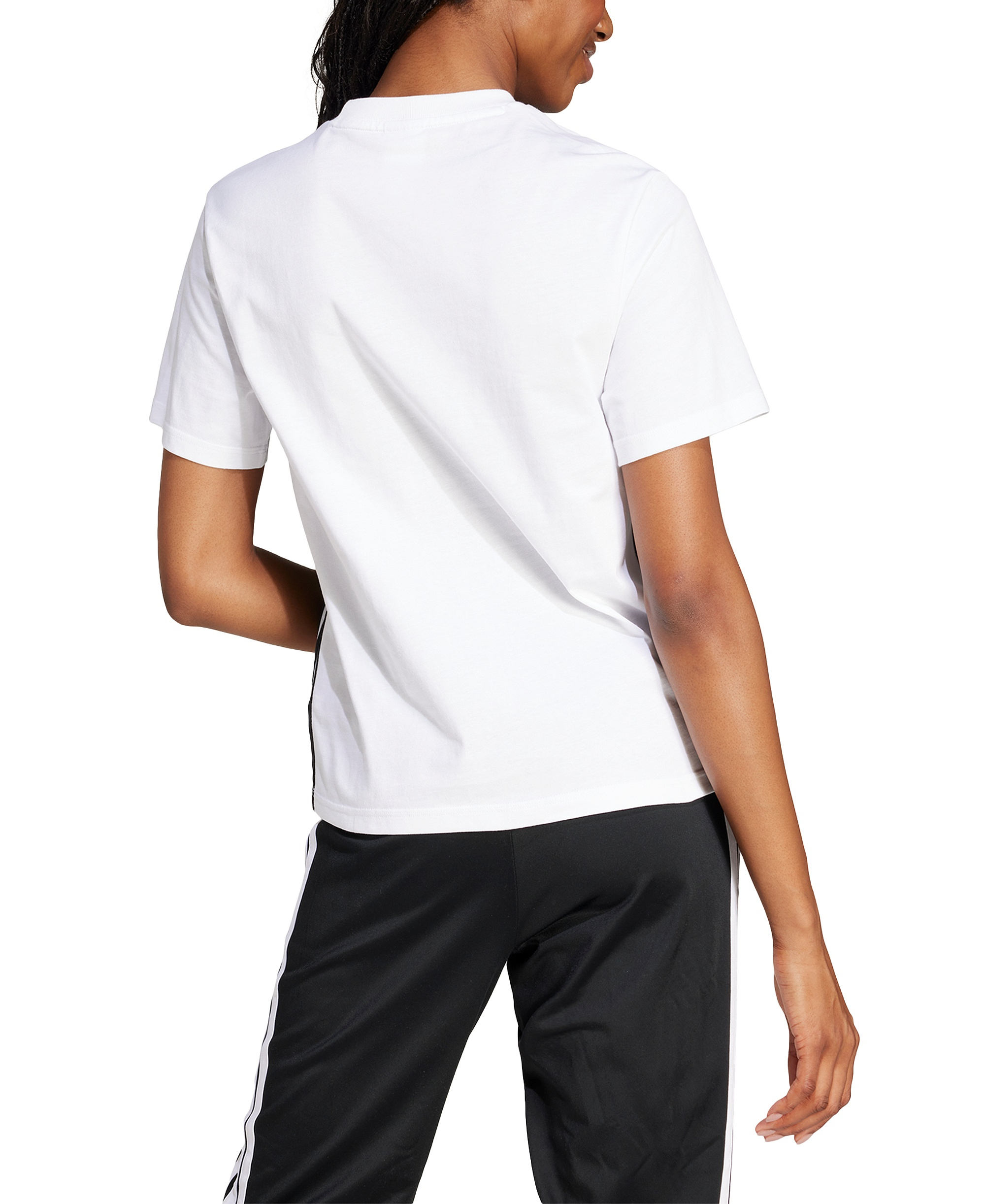 adidas Women's Essentials 3-Stripes Cotton T-Shirt - White/black