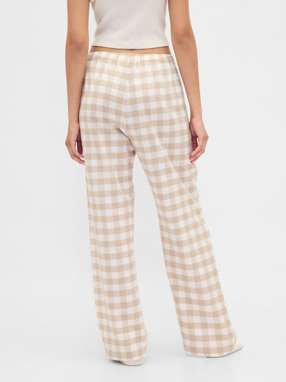 Adult Softest Flannel PJ Pants - Beige gingham