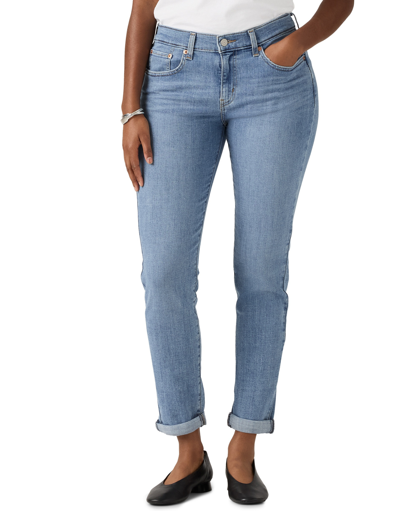 Levi's Women's Relaxed Boyfriend Tapered Leg Jeans - Lapis Topic