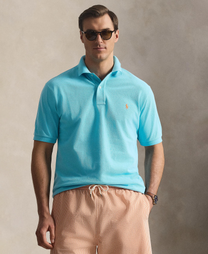 Polo Ralph Lauren Men's Big & Tall The Iconic Mesh Polo Shirt - Perfect Turquoise
