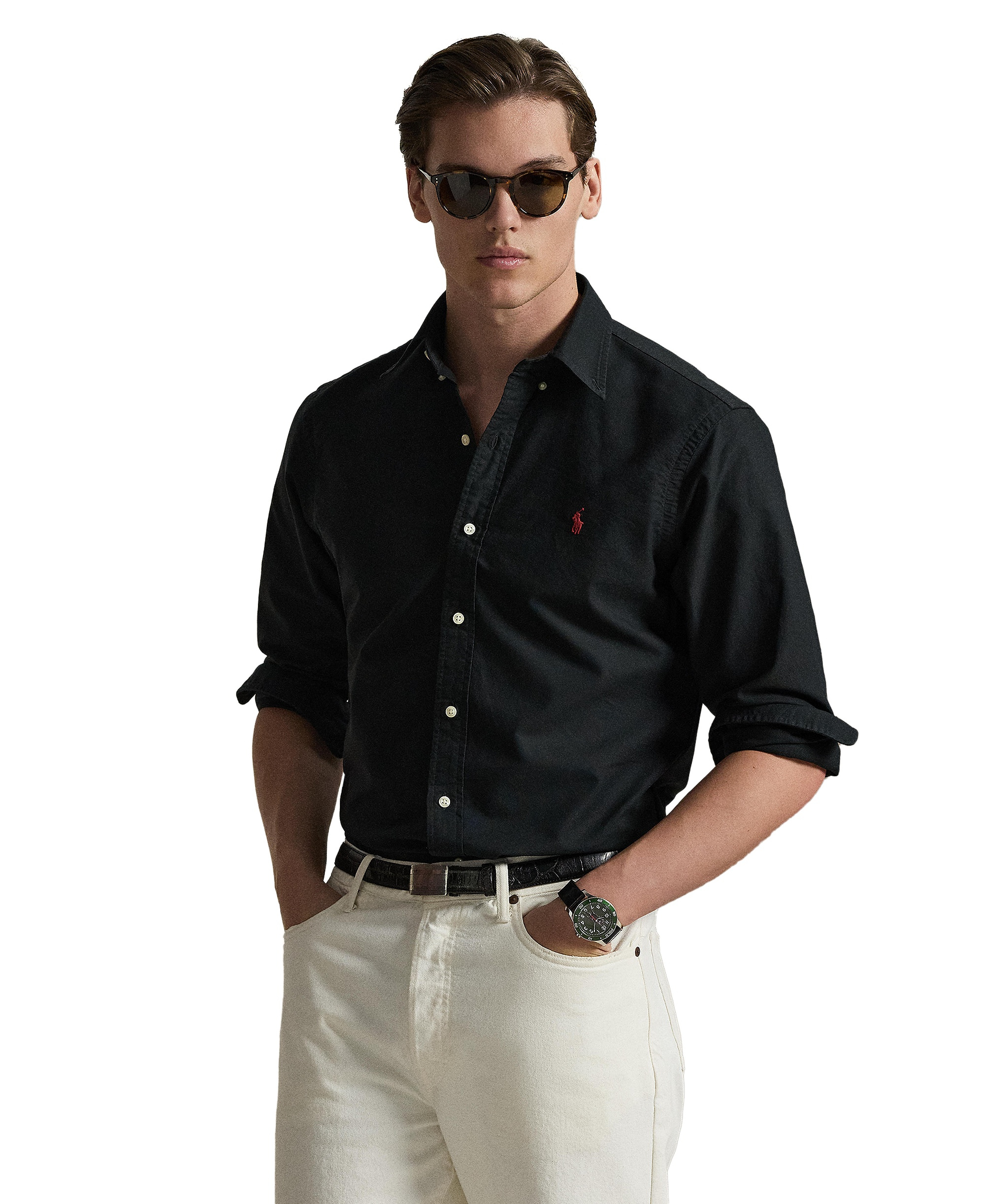 Polo Ralph Lauren Men's Garment-Dyed Oxford Shirt - Polo Black