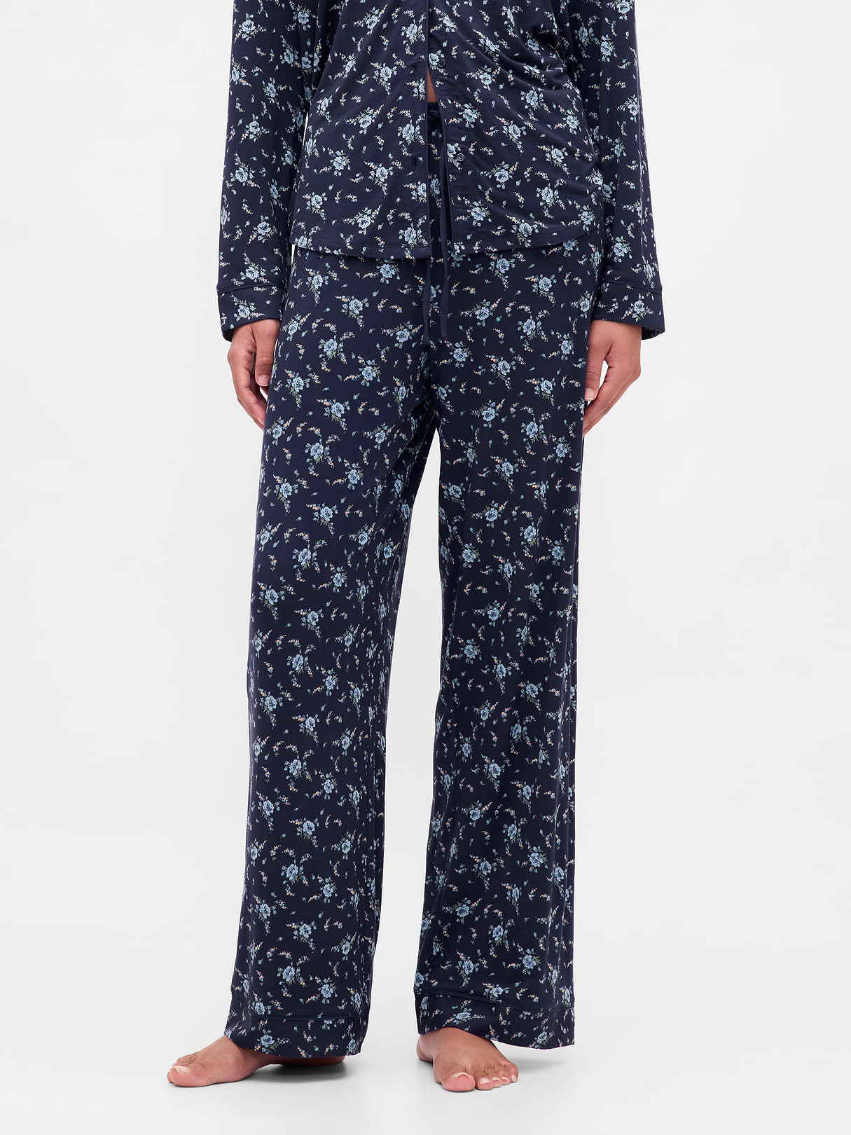 SoftMade Modal PJ Pants - Navy blue floral