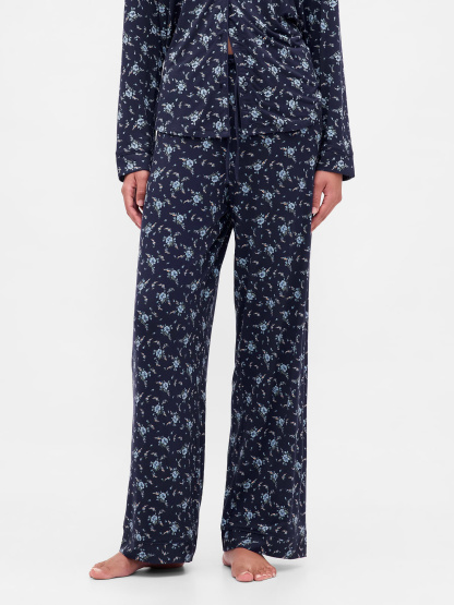 SoftMade Modal PJ Pants - Navy blue floral