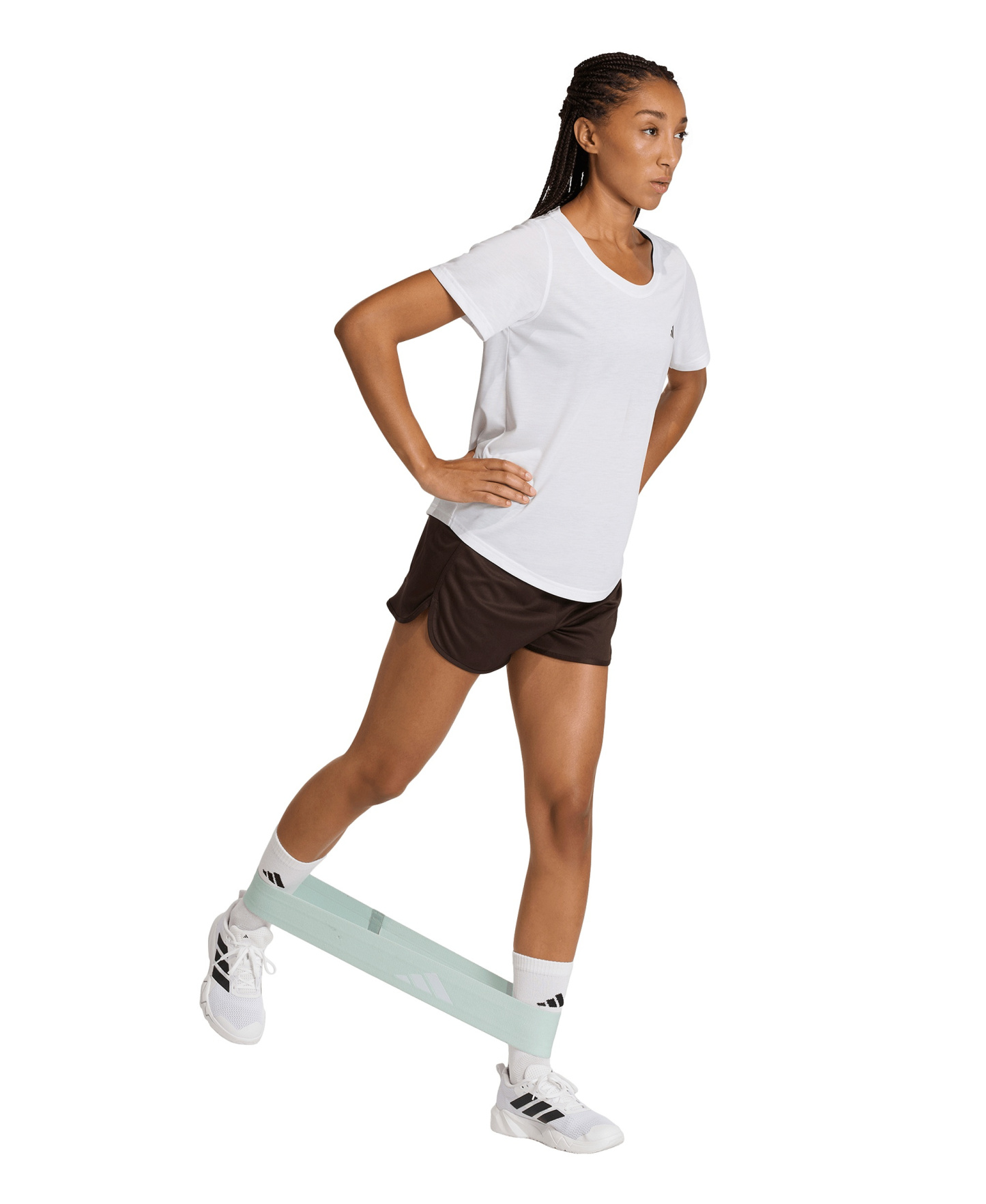 adidas Women's Workout Essentials Seamless Scoop Neck T-Shirt - White