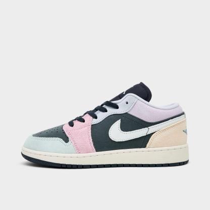 Big Kids' Air Jordan Retro 1 Low SE Casual Shoes - Anthracite/Sail/Muslin/Iris Whisper - view 1