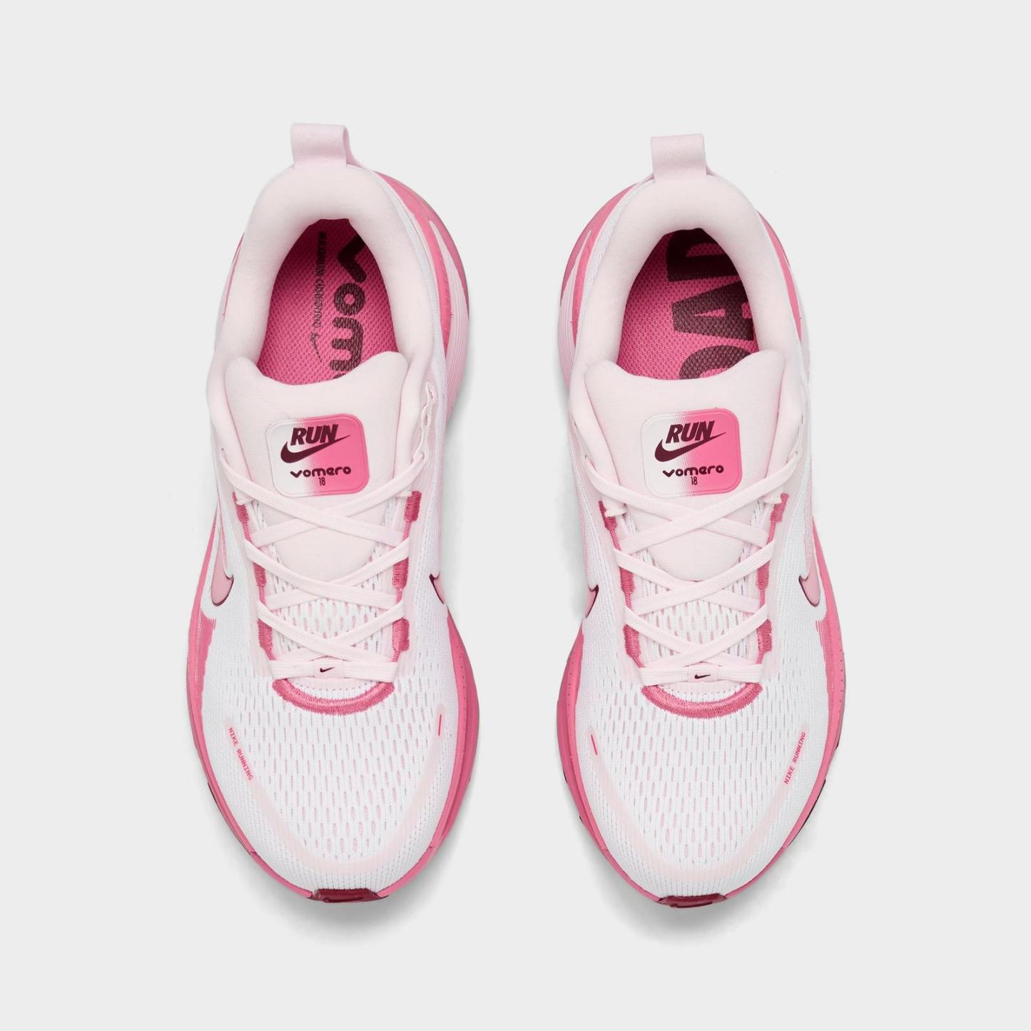 Women's Nike Vomero 18 SE Running Shoes - White/Pearl Pink/Team Red/Peony