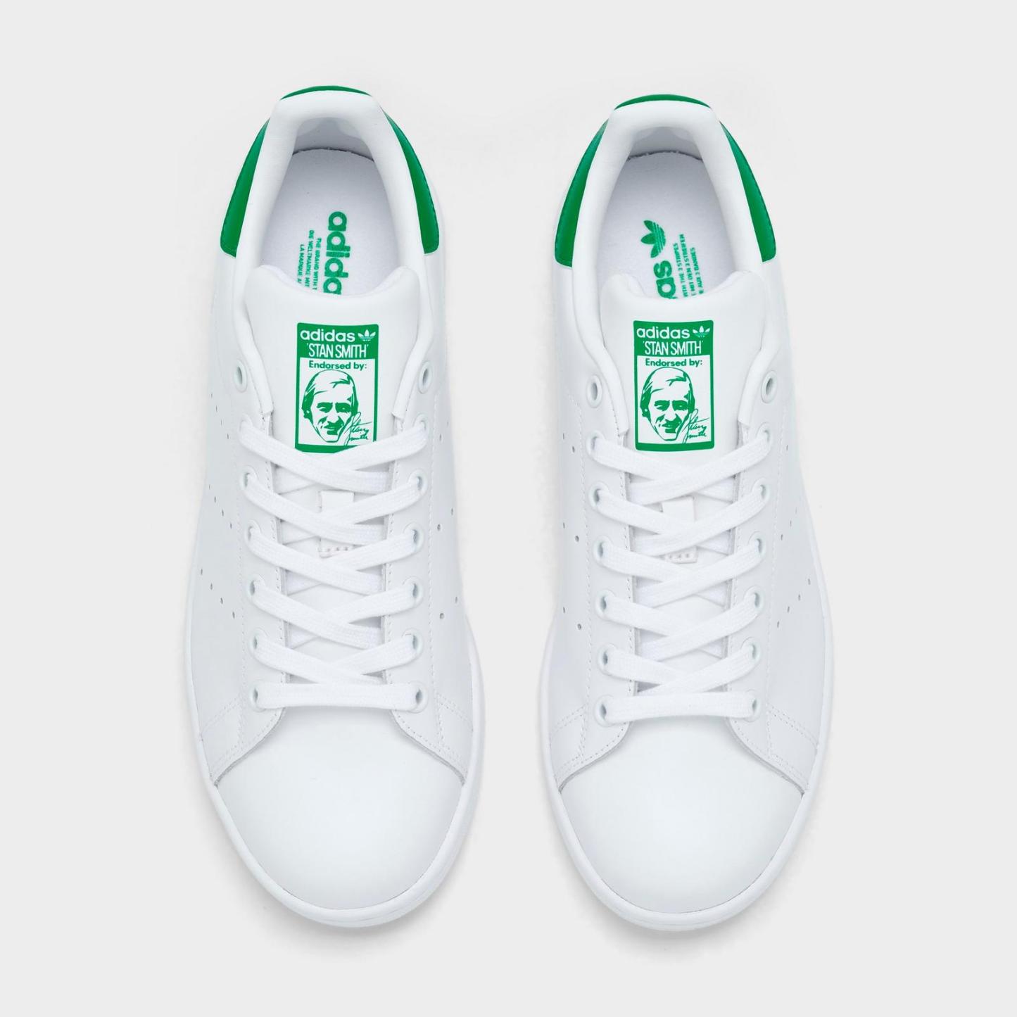 Women's adidas Originals Stan Smith Casual Shoes - Cloud White/Cloud White/Green - view 5