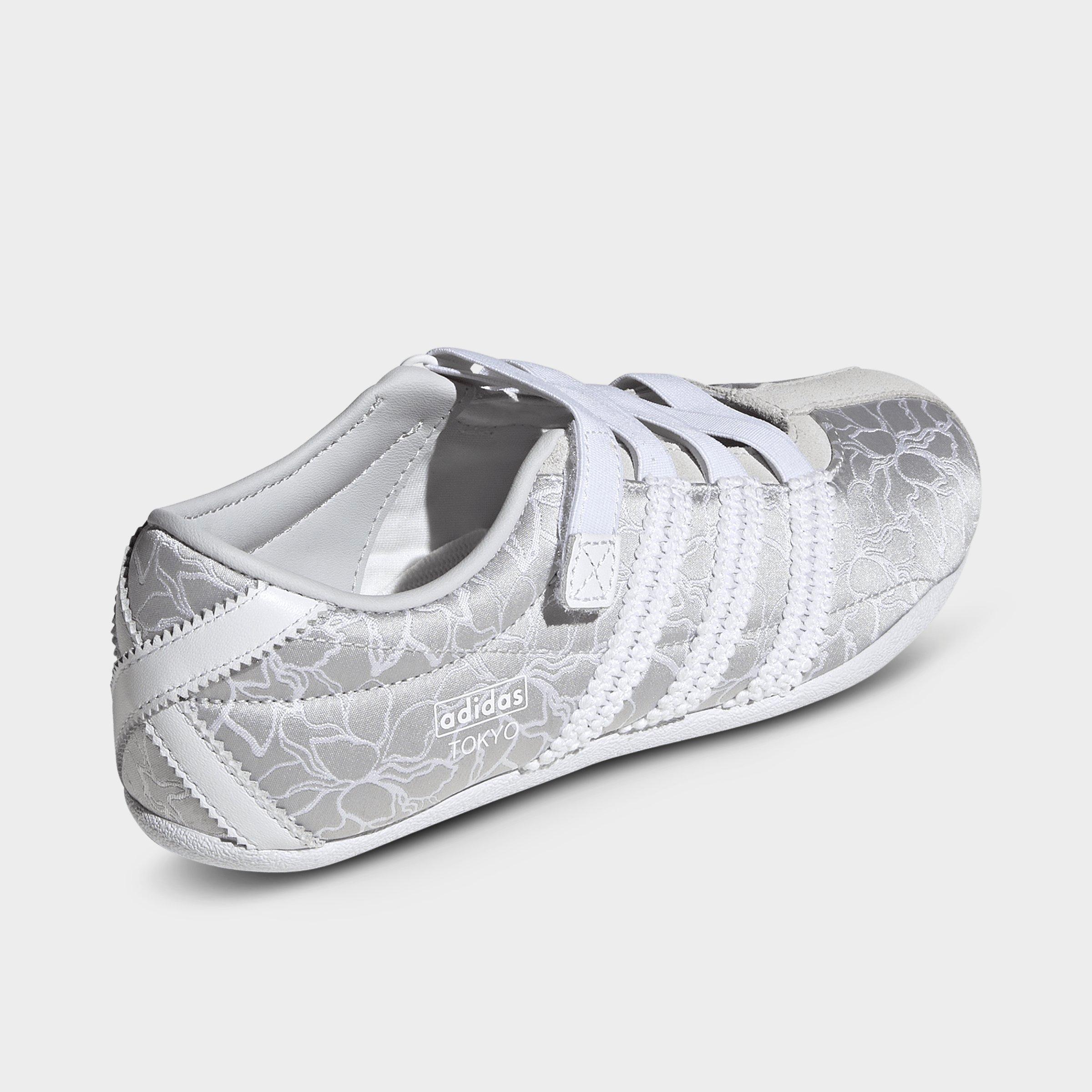 Women's adidas Originals Tokyo MJ Casual Shoes - Part 1 - Silver Metallic/Cloud White/Grey One - Back view
