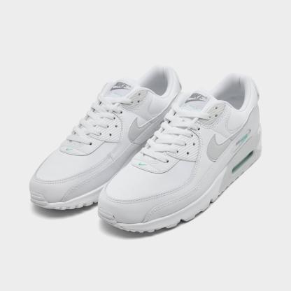 Men's Nithtke Air Max 90 Casual Shoes - Part 2 - White/Photon Dust/Hyper Turquoise - Both shoes facing left