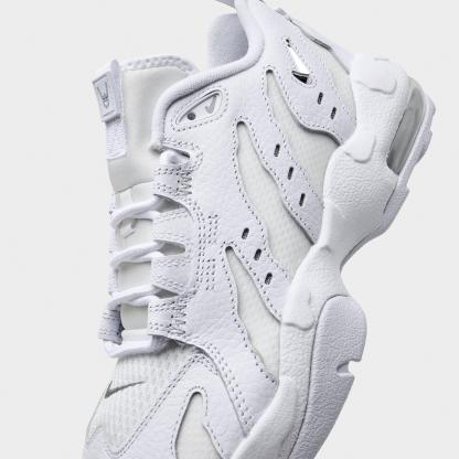Big Kids' Nithtke Air DT Max ‘96 Low Casual Shoes - White/Metallic Silver/White/Light Smoke Grey - Detail shot