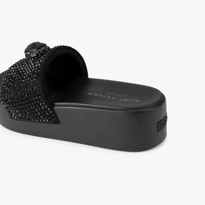 Kurt Geiger London Meena Drench Platform Slide - Black - view 4