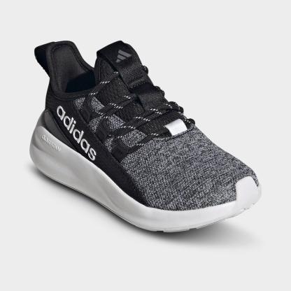 Girls' Little Kids' and Big Kids' adidas Lite Racer Adapt 8.0 Stretch Lace Casual Shoes - Part 2 - Core Black/Cloud White - Both shoes facing left
