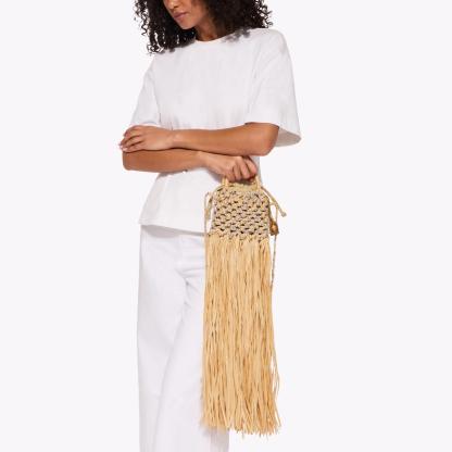 Kurt Geiger London Mini Macrame Crystal Bag - Beige - view 7