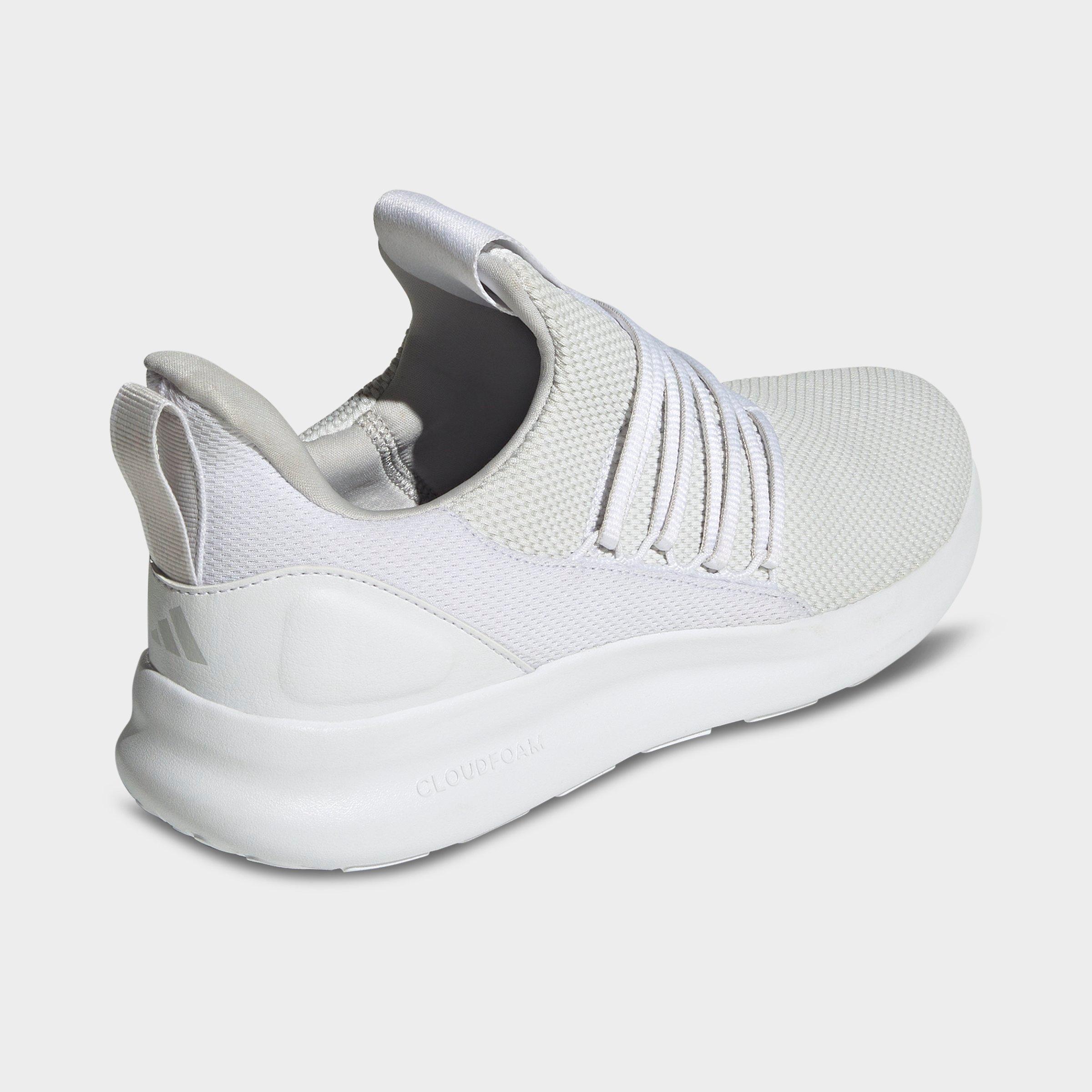 Men's adidas Lite Racer Adapt 7.0 Casual Shoes - White/Grey/White - Back view