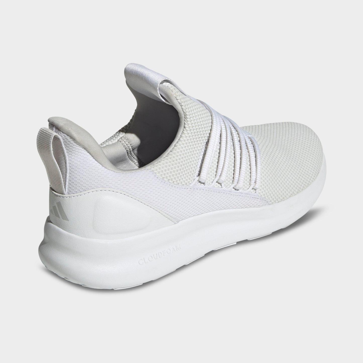 Men's adidas Lite Racer Adapt 7.0 Casual Shoes - White/Grey/White - Back view