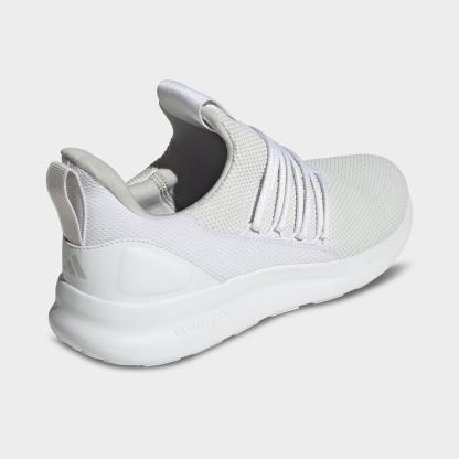 Men's adidas Lite Racer Adapt 7.0 Casual Shoes - White/Grey/White - Back view