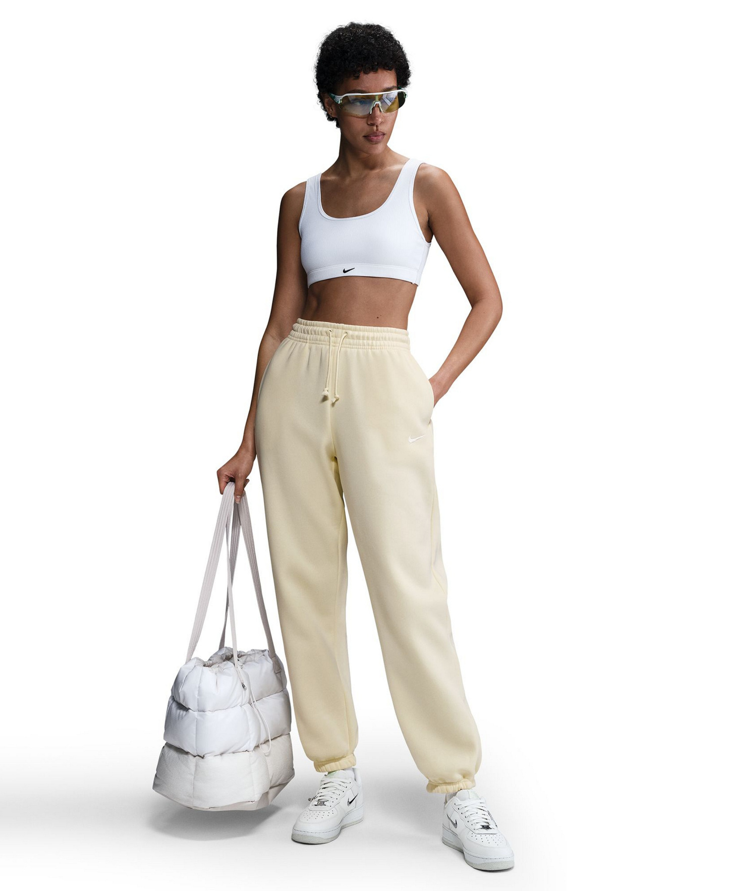 Nike Women's Sportswear Phoenix Fleece High-Rise Oversized Sweatpants - Alabaster/Sail