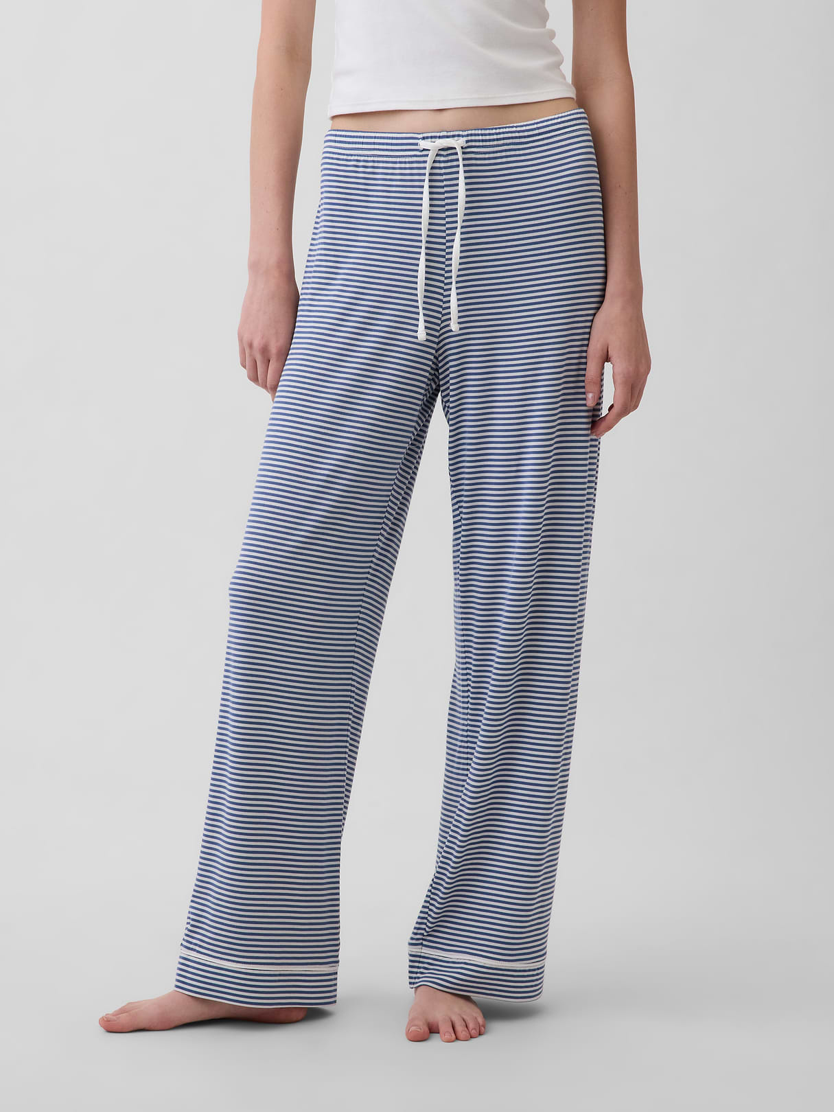 SoftMade Modal PJ Pants - Navy blue & white stripe