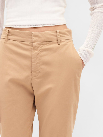 Mid Rise Khakis - Mojave tan