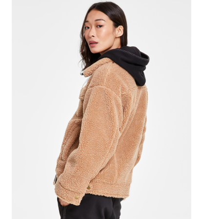 UGG Women's Frankie Sherpa Fleece Trucker Jacket - Camel Brown