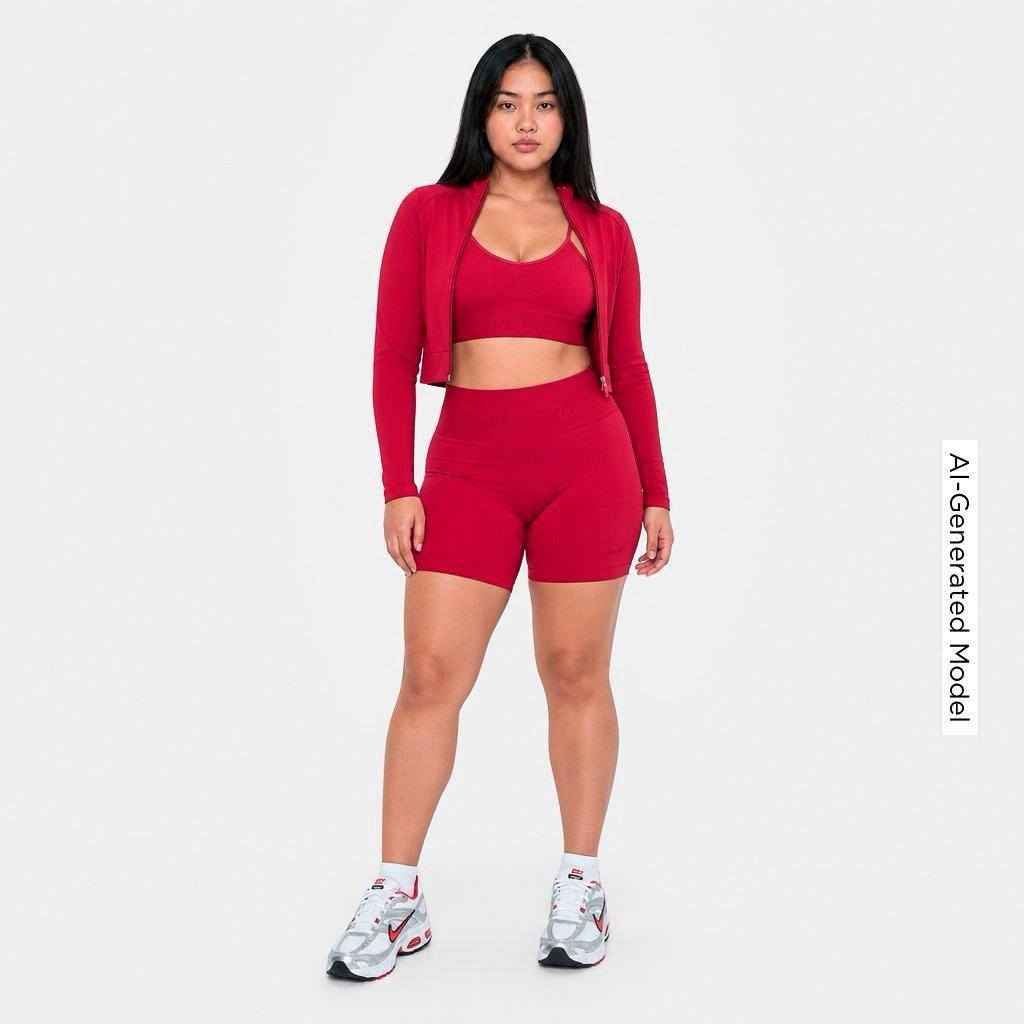 Women's Nithtke Pro Seamless Dri-FIT High-Waisted 5" Biker Shorts - Tough Red