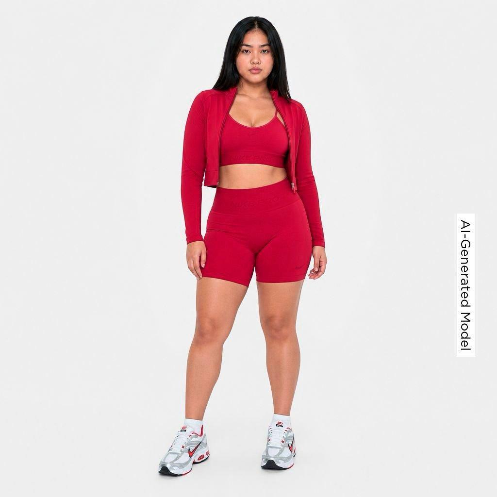 Women's Nithtke Pro Seamless Dri-FIT High-Waisted 5" Biker Shorts - Tough Red