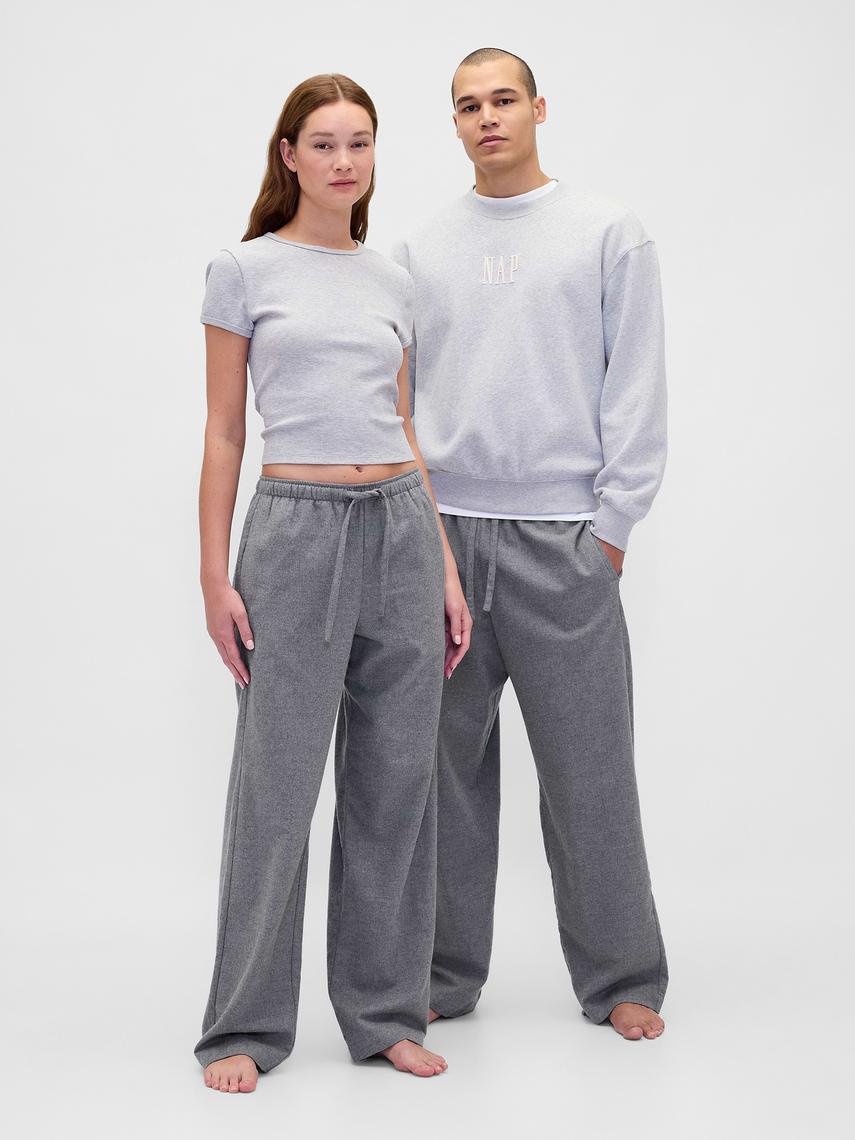 Adult Softest Flannel PJ Pants - Heather grey