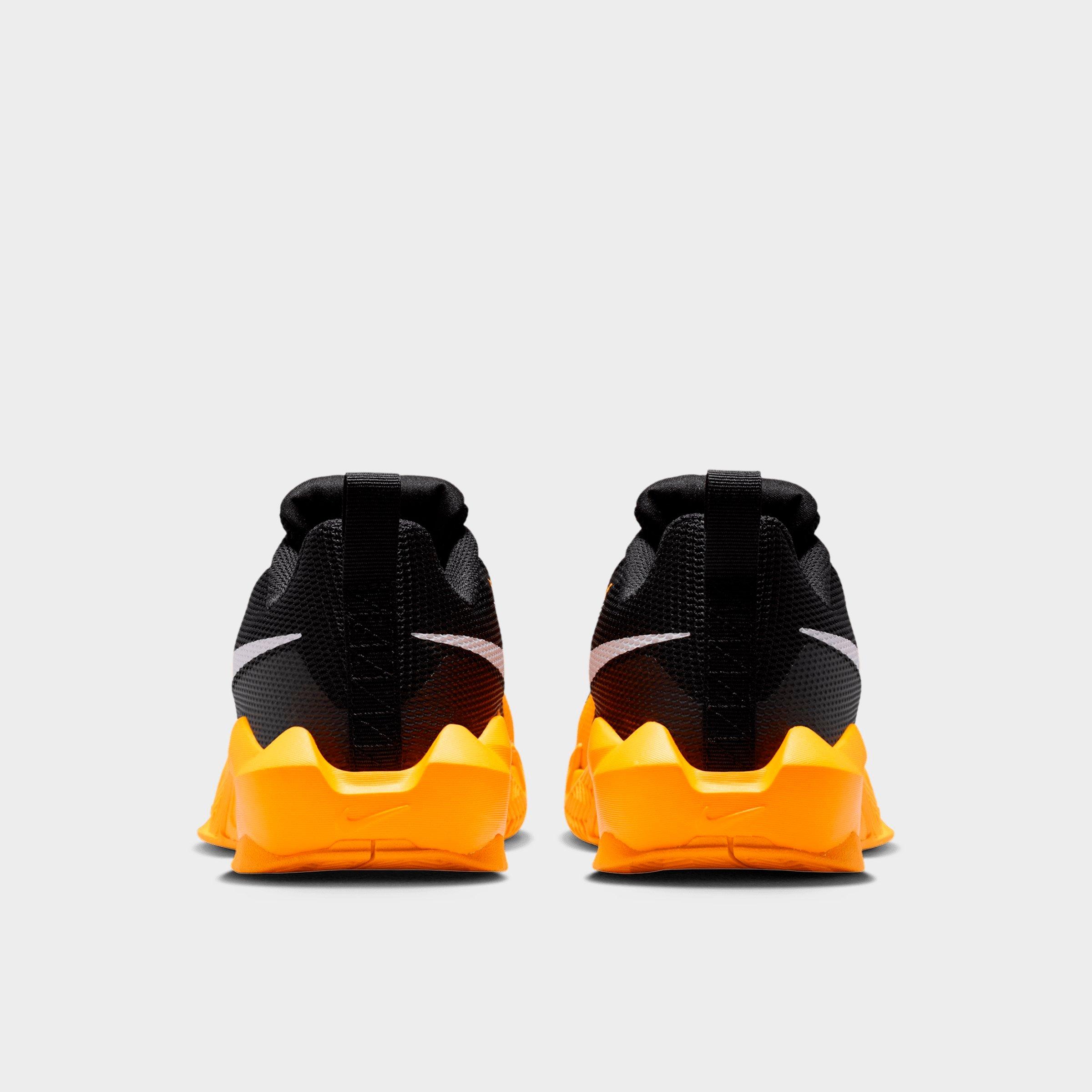 Big Kids' Nithtke S.T. Dynamite Basketball Shoes - Black/Laser Orange/University Gold/White - Back view