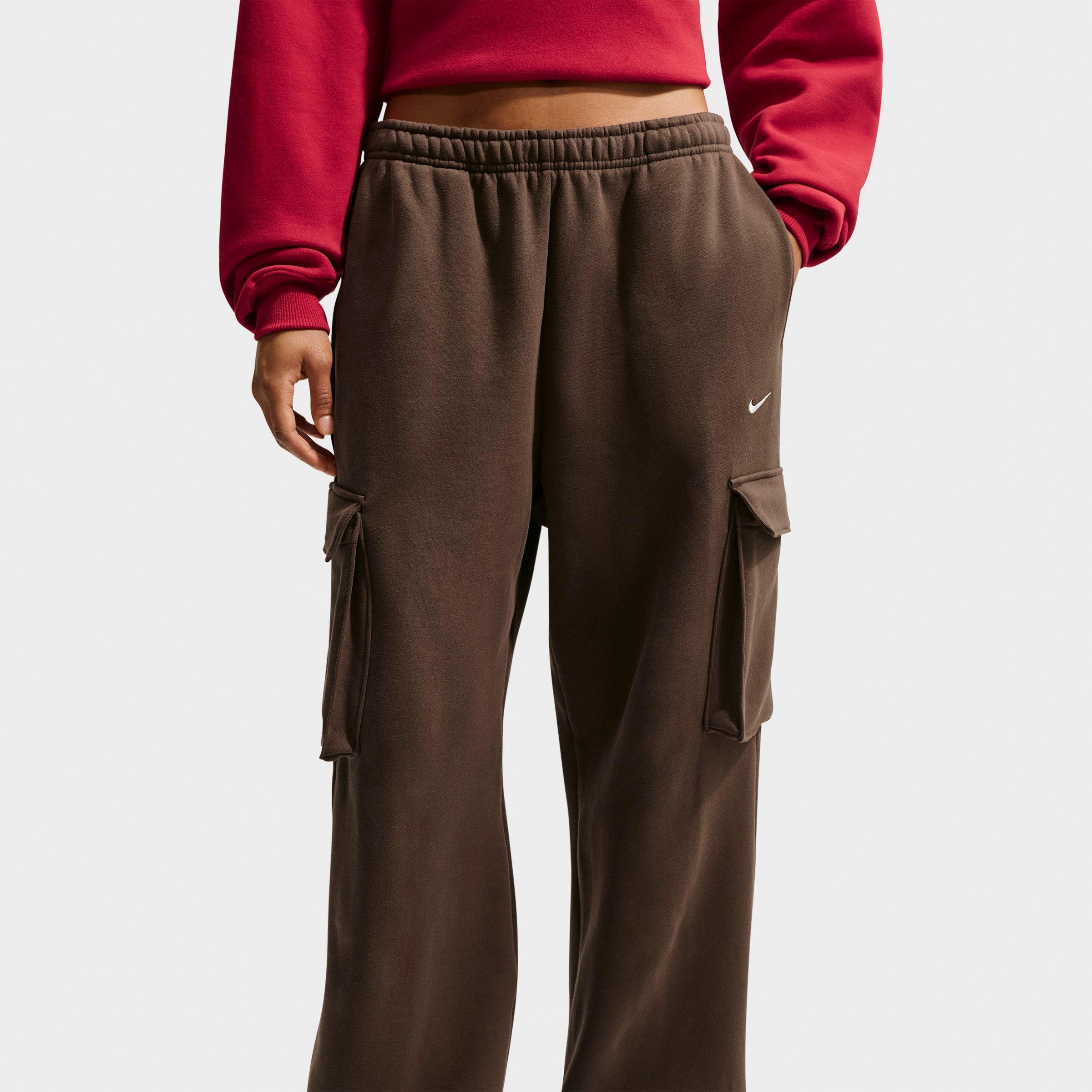 Women's Nithtke Studio Fleece Medium-Weight High-Rise Oversized Cargo Pants - Dark Hazel/Sail