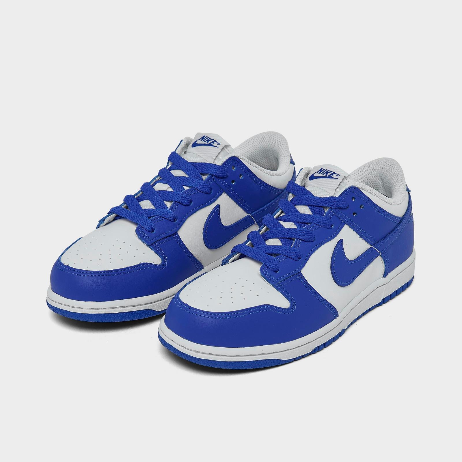 Little Kids' Nike Dunk Low Casual Shoes - White/Hyper Royal/Hyper Royal