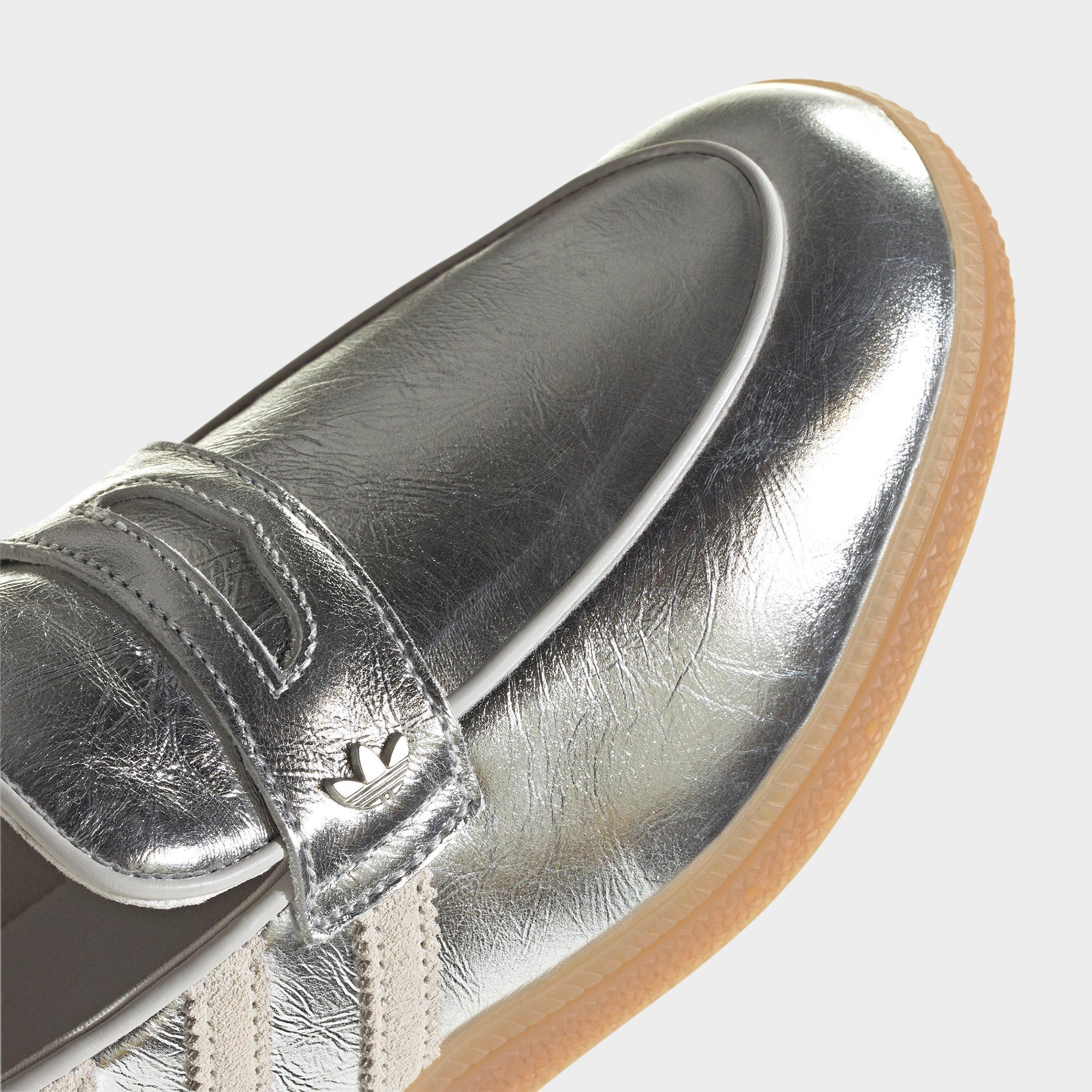Women's adidas Originals Handball Spezial Loafer Casual Shoes - Part 1 - Silver Metallic/Off White/Grey One - Detail shot