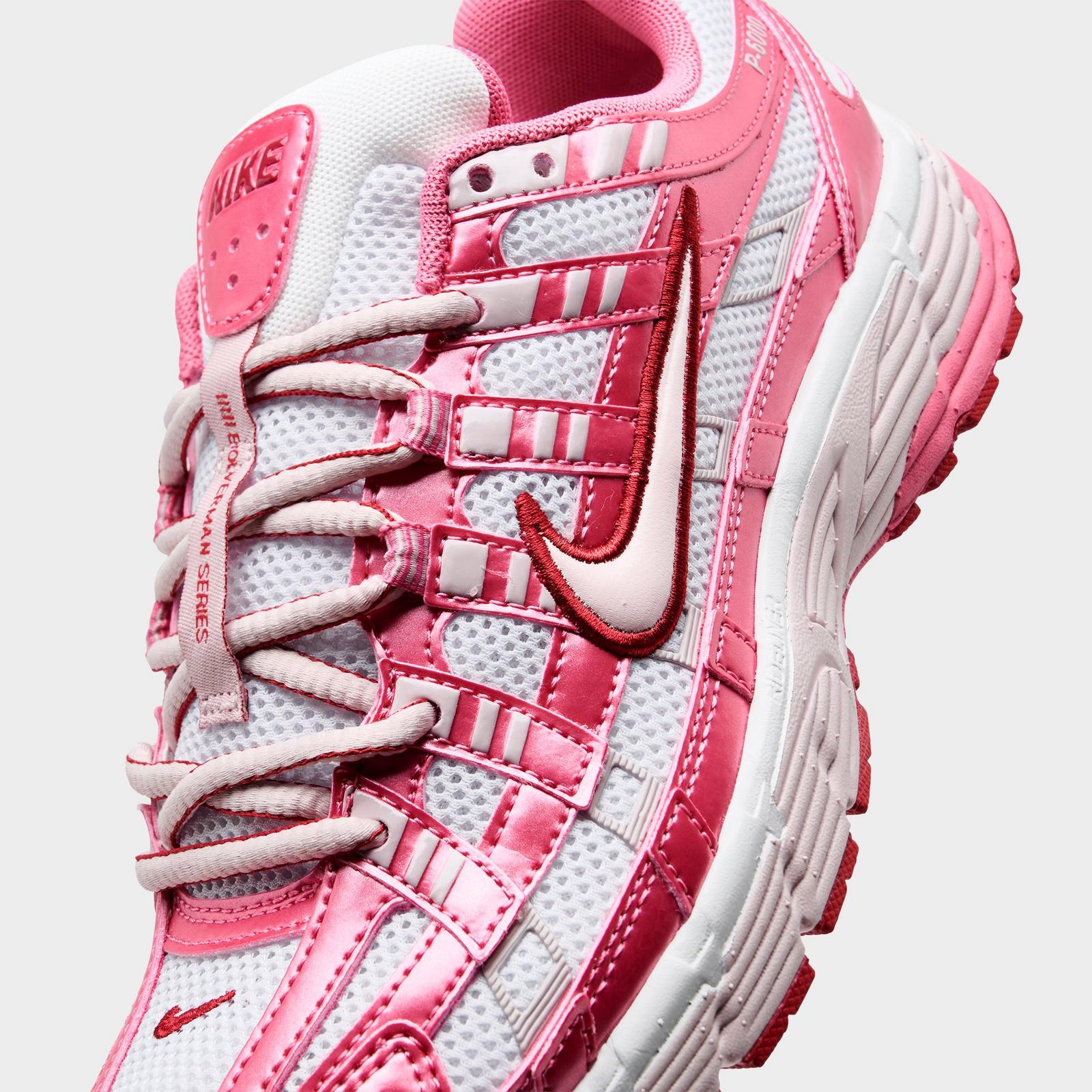 Women's Nike P-6000 Casual Shoes - Summit White/Peony/Team Crimson/Silt Red